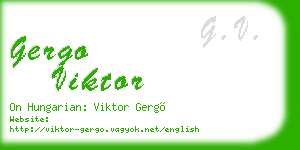 gergo viktor business card