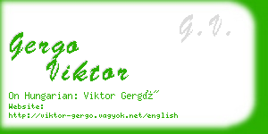 gergo viktor business card